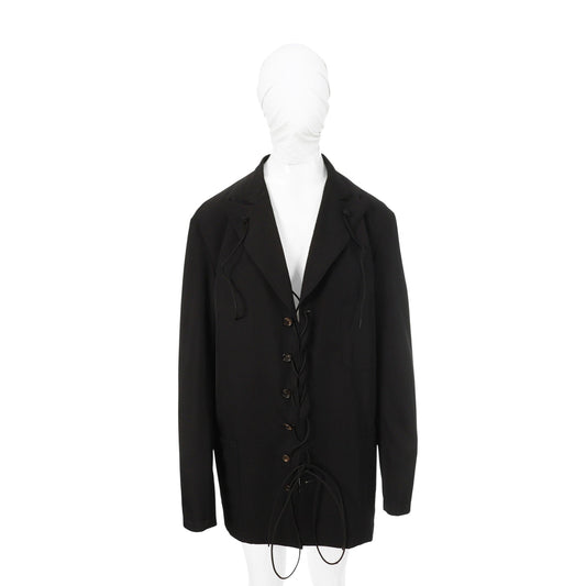 Yohji Yamamoto POUR HOMME 2004 S/S Wool Jacket Black Size 4