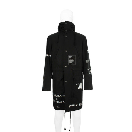 RAF SIMONS 2005 A/W Cotton Coat Black White Size 44