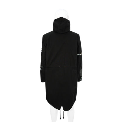 RAF SIMONS 2005 A/W Cotton Coat Black White Size 44