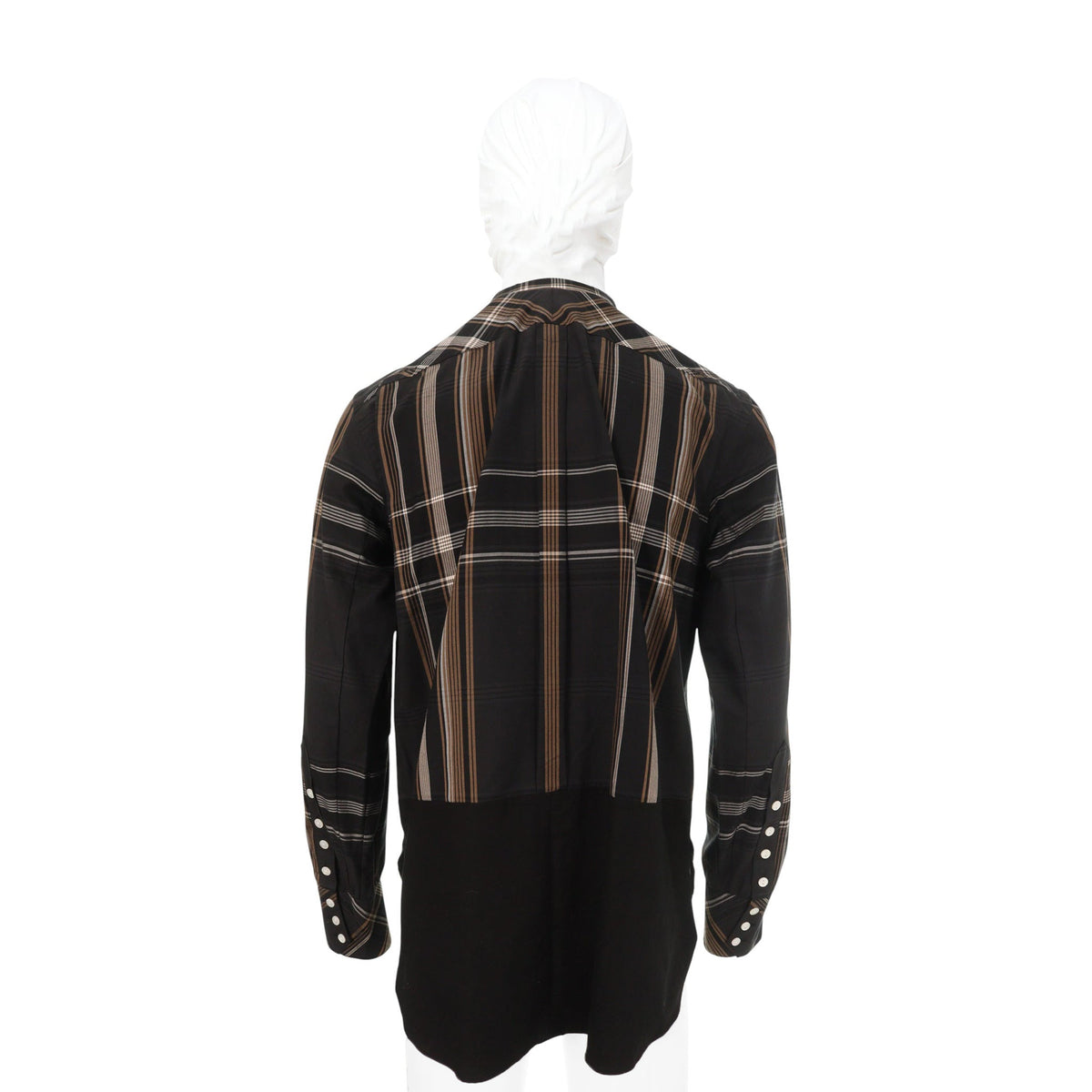 NUMBER (N)INE 2009S/S Cotton Silk Long Sleeve Shirt Black Size 3