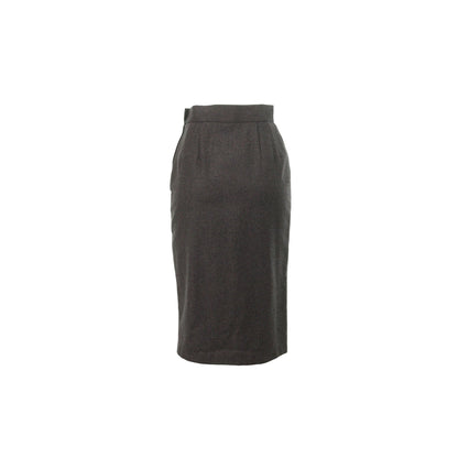 Vivienne Westwood Wool Skirt Gray Beige Size 40