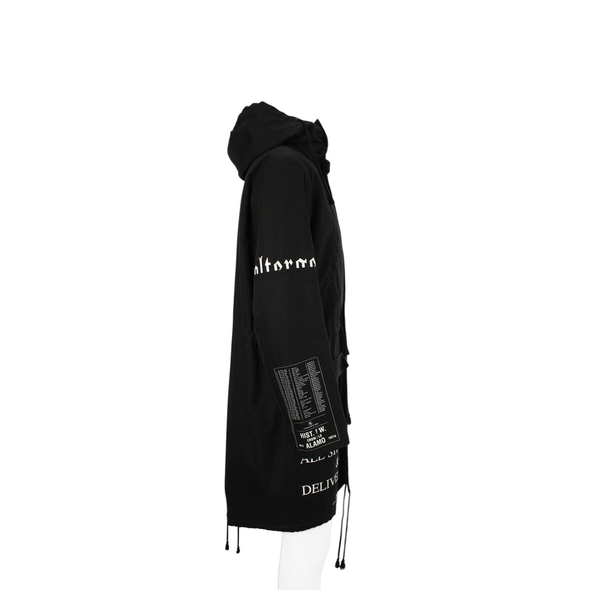 RAF SIMONS 2005 A/W Cotton Coat Black White Size 44