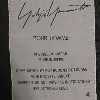 Yohji Yamamoto POUR HOMME 2004 S/S Wool Jacket Black Size 4