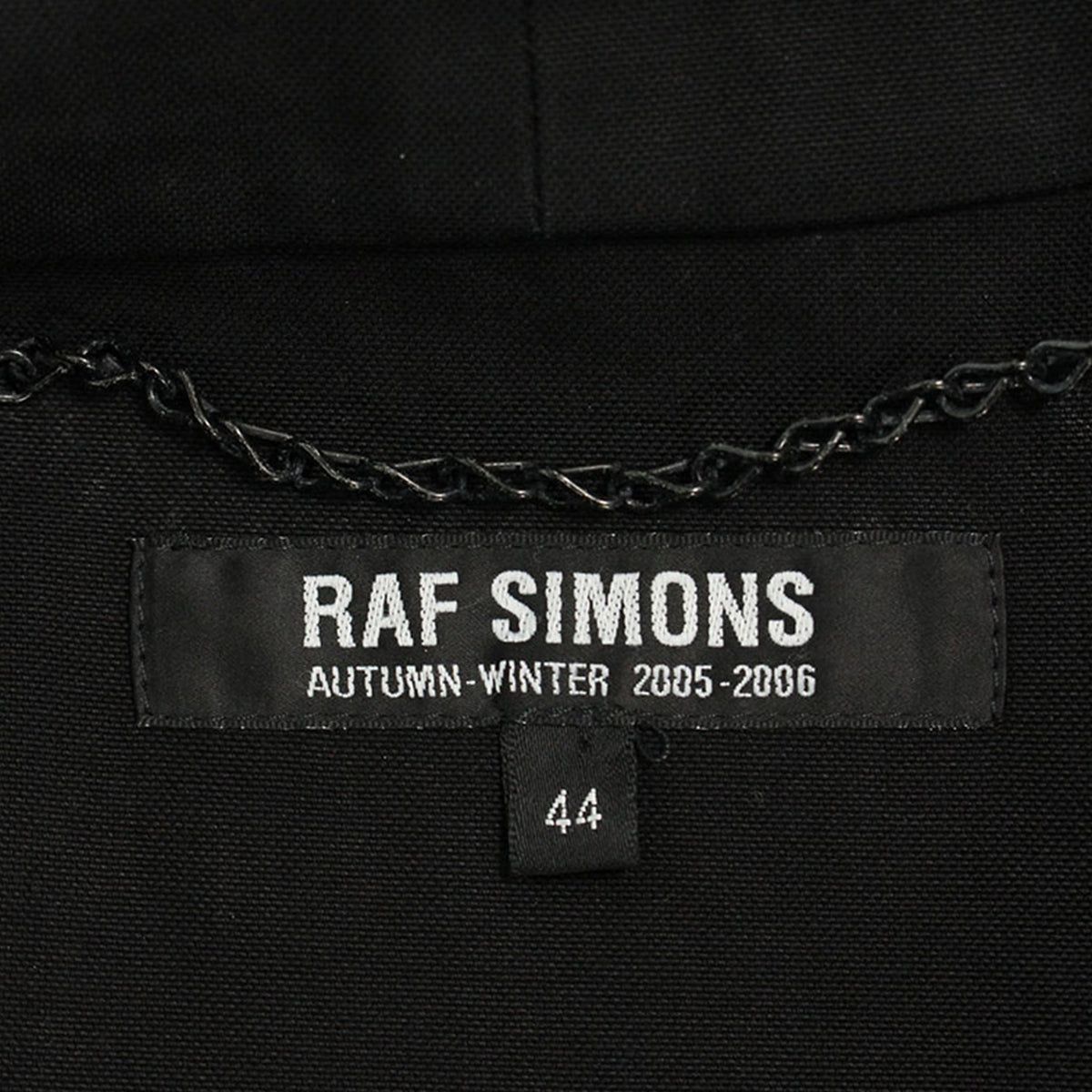 RAF SIMONS 2005 A/W Cotton Coat Black White Size 44
