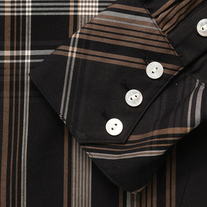 NUMBER (N)INE 2009S/S Cotton Silk Long Sleeve Shirt Black Size 3