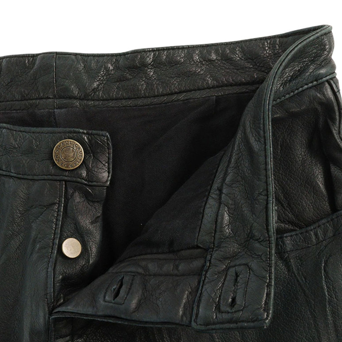JEAN'S PAUL GAULTIER Black Sheepskin Casual Pants Size 48