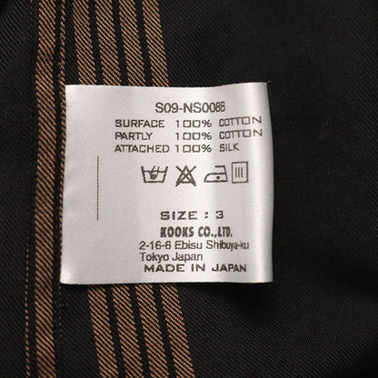 NUMBER (N)INE 2009S/S Cotton Silk Long Sleeve Shirt Black Size 3