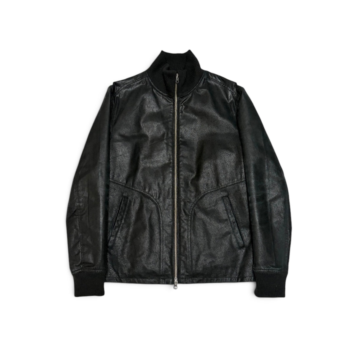 Vintage Black G.G.D Pig Leather Shirt Size 2