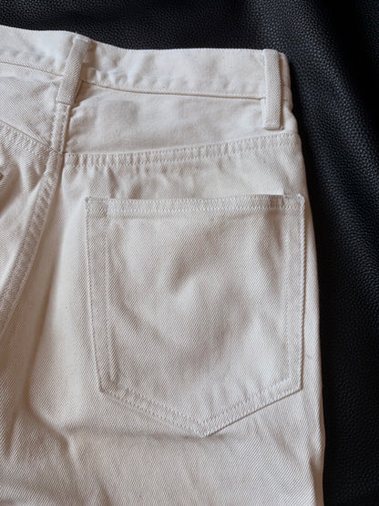 AURALEE SS20 Hard Twist Coated Denim Jeans White Size 25