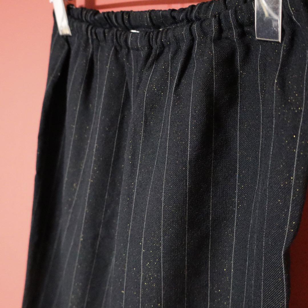 Comme des Garcons 99AW Black & Gold Lame Striped Size M