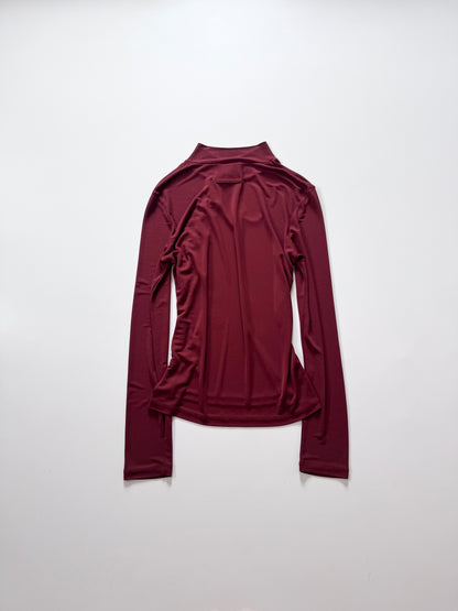 Jean Paul Gaultier 90s Red Long Sleeve Shirt Size S