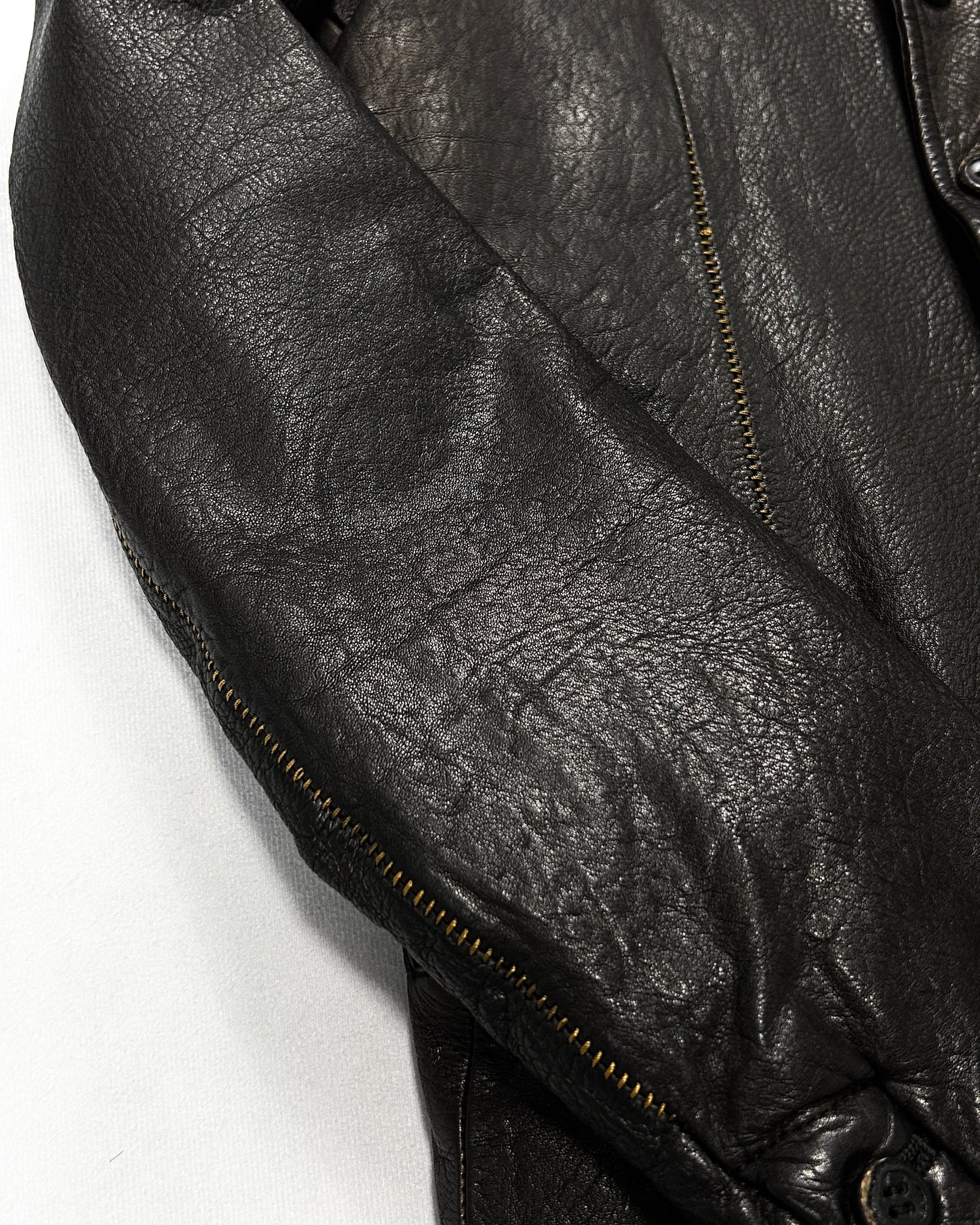 Isamu Katayama Backlash Garment-Dyed Leather Jacket Size M