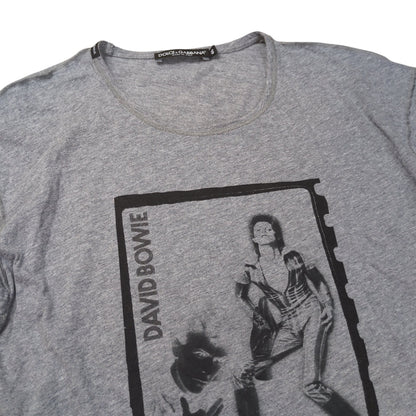 DOLCE&GABBANA Gray David Bowie Printed S/S Tee Size 46