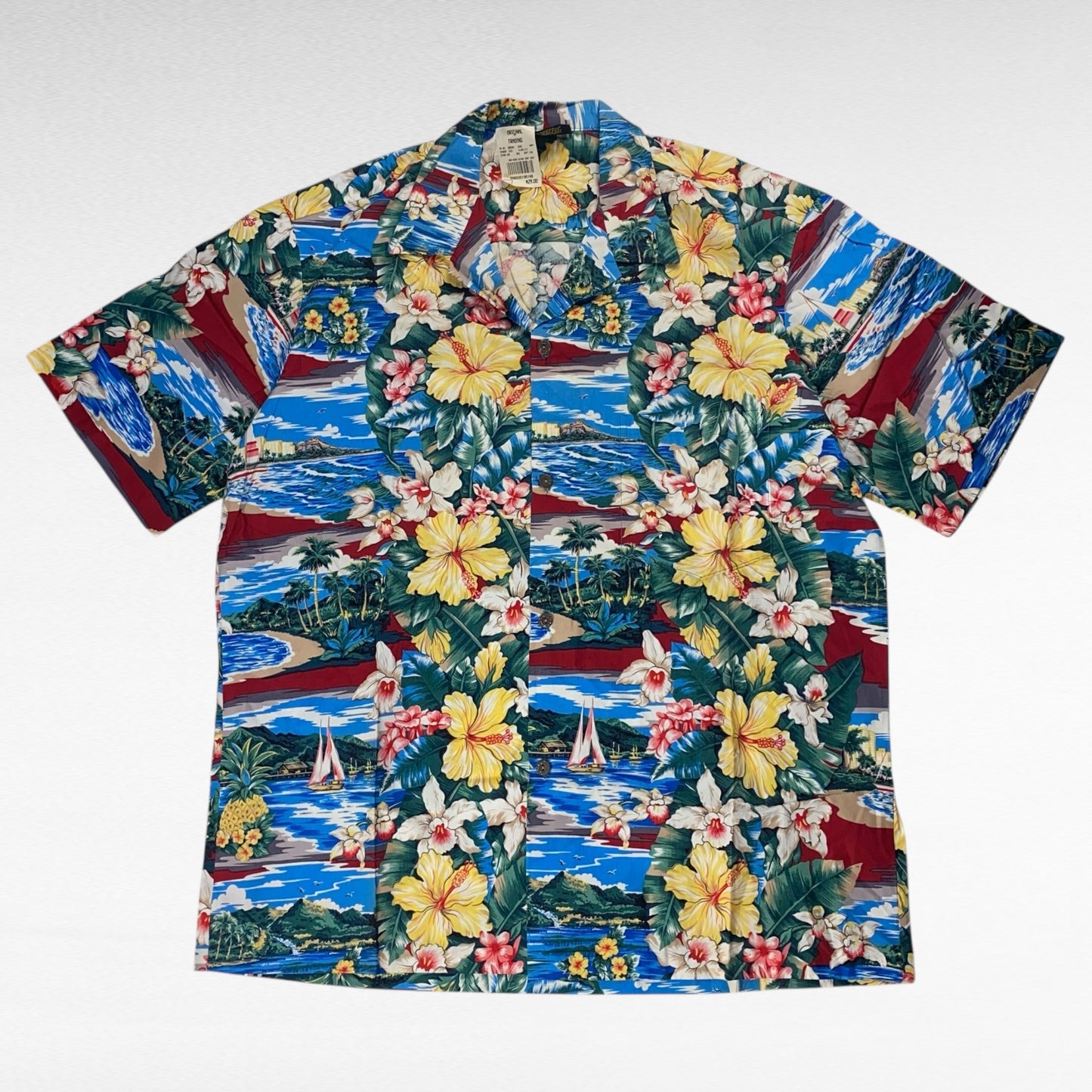 ROYAL CREATIONS Open Collar Shirt Size L