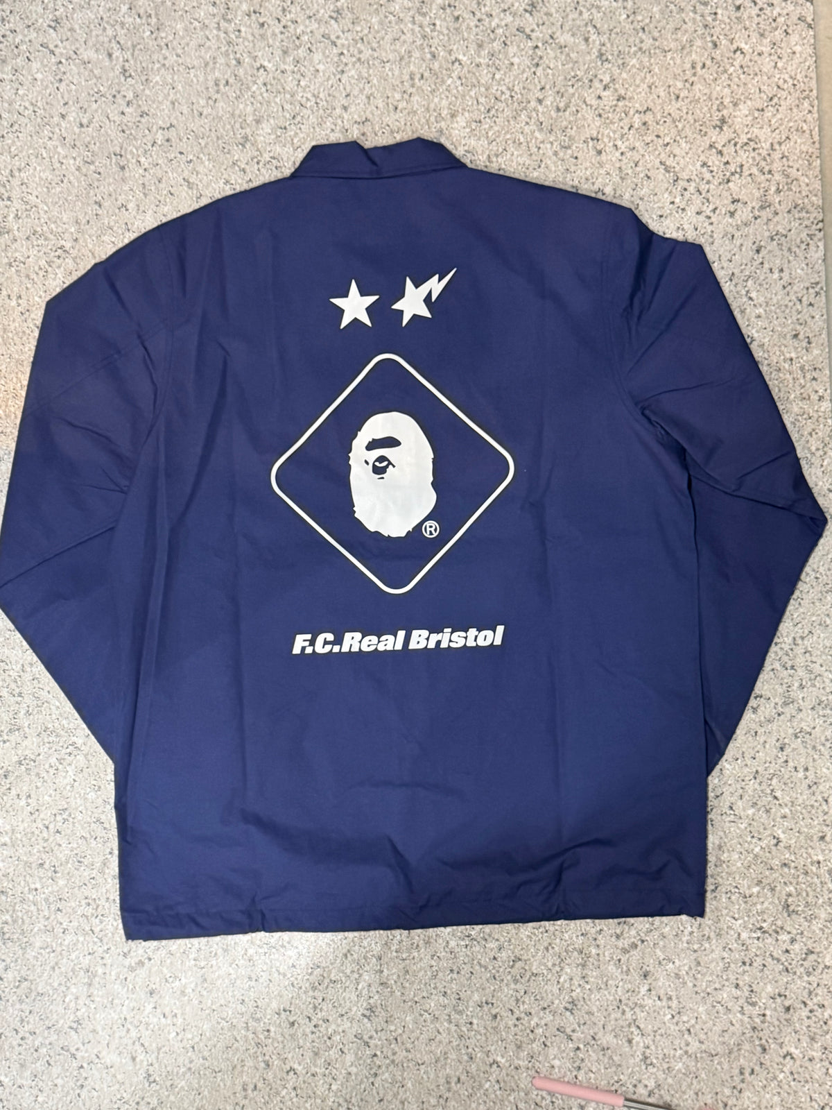 Bape F.C.R.BAPE Coach Jacket Navy Size XL