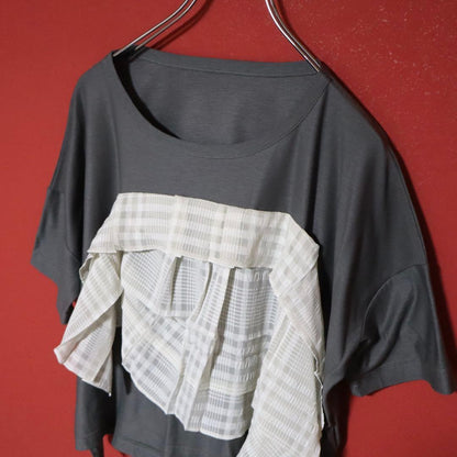 Y's Reconstructed Frill T-Shirt Size 2