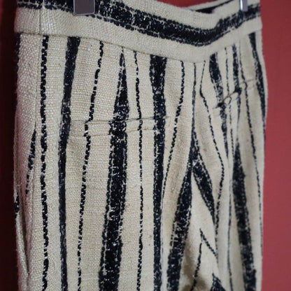 Christian Dior Striped Silk Blend Wide Pants Size 40