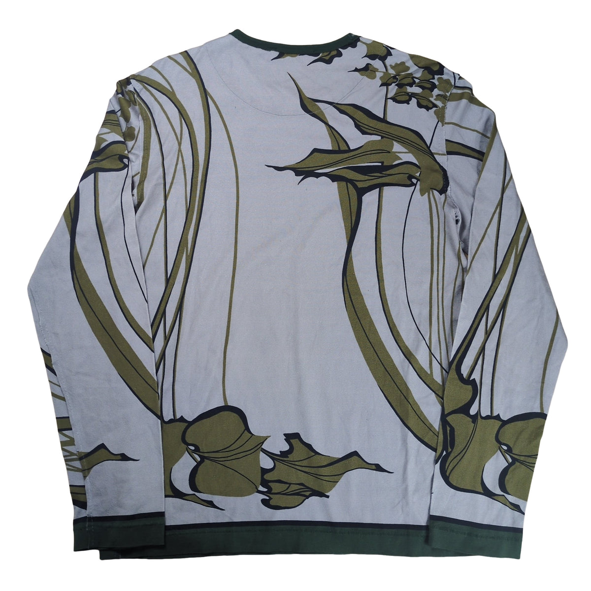 DOLCE&GABBANA Art Print Oversized Long Sleeve T-Shirt Gray Size 48