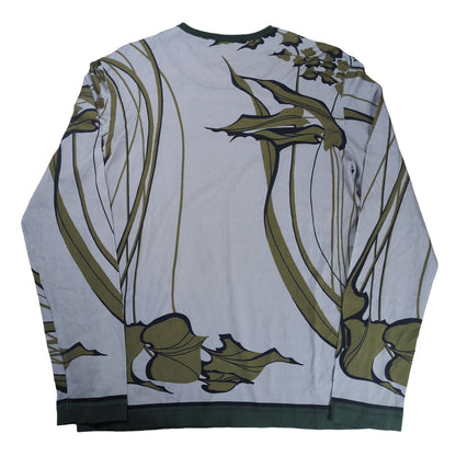 DOLCE&GABBANA Art Print Oversized Long Sleeve T-Shirt Gray Size 48