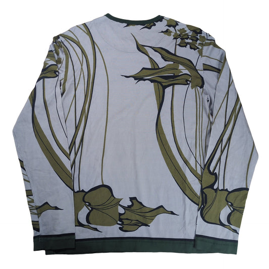 DOLCE&GABBANA Art Print Oversized Long Sleeve T-Shirt Gray Size 48