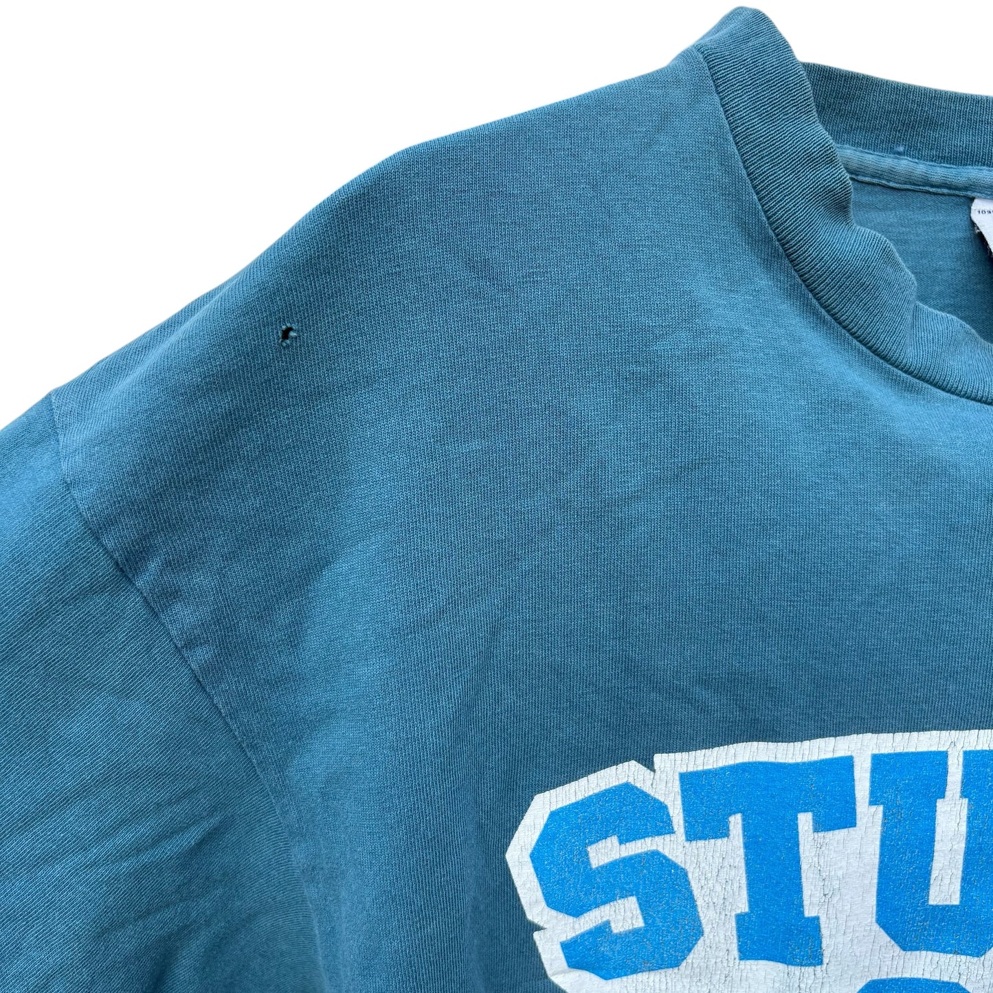 Vintage Stussy 00s Blue Single Stitch T-Shirt Size LARGE