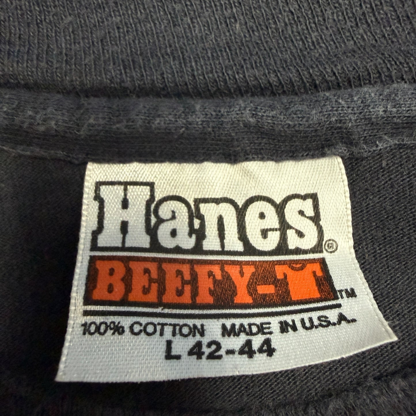 HARLEY DAVIDSON 80s St. Joe Hanes Beefy-T Single Size L