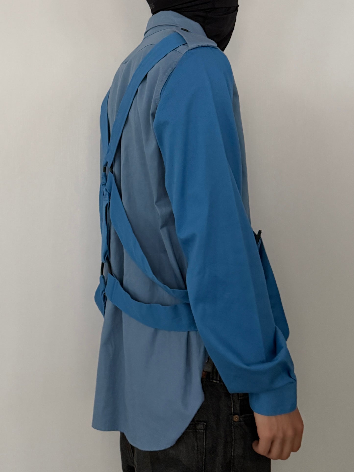 PEEL&LIFT Blue Parachute Shirt Size M