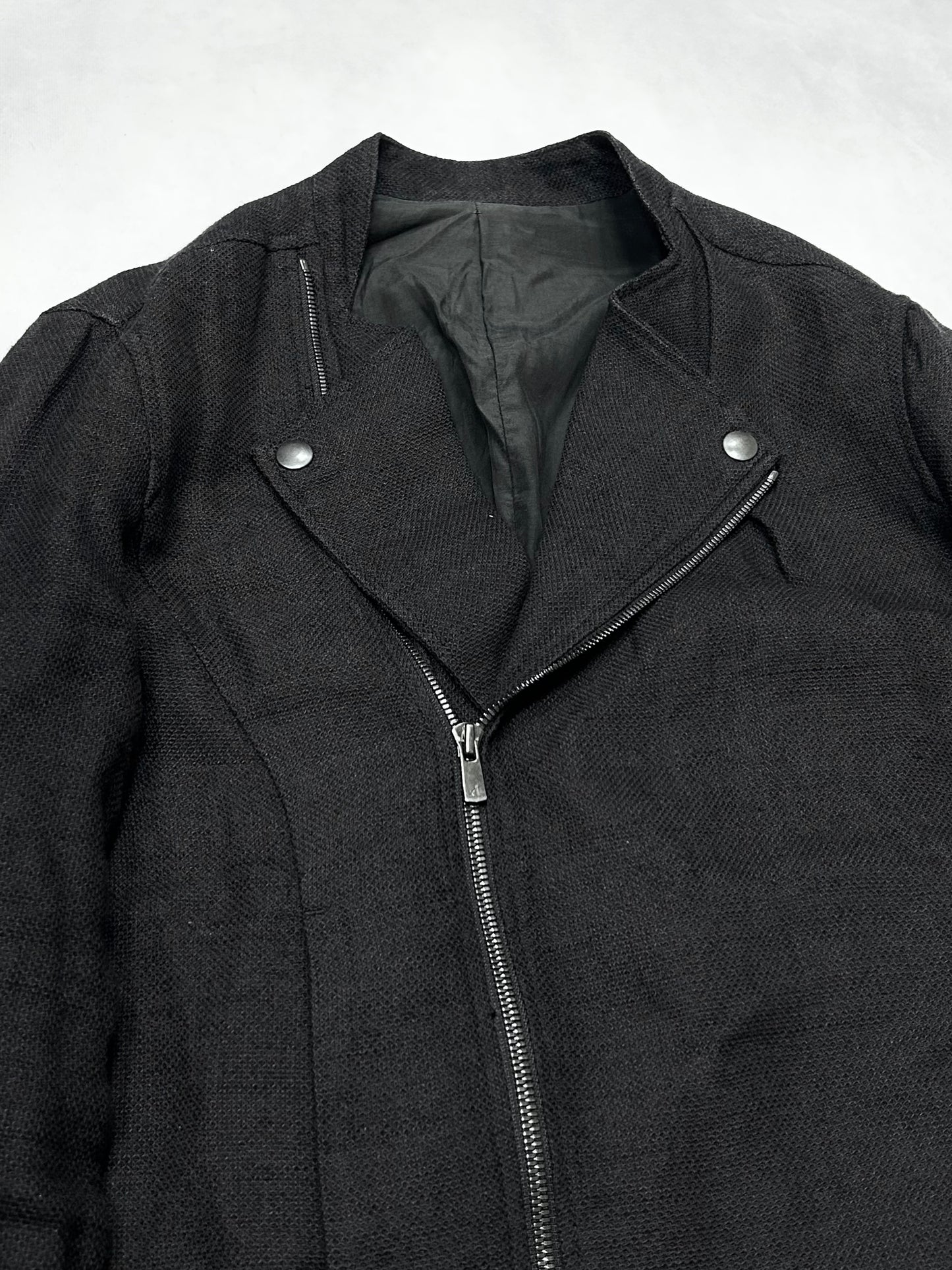 Diet Butcher Slim Skin Linen Double Rider Jacket Size 1