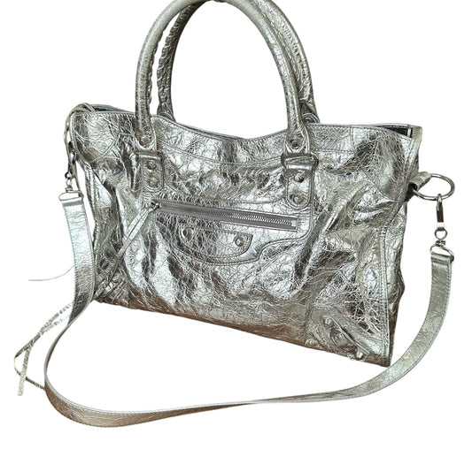 Balenciaga Silver Le City Medium Bag
