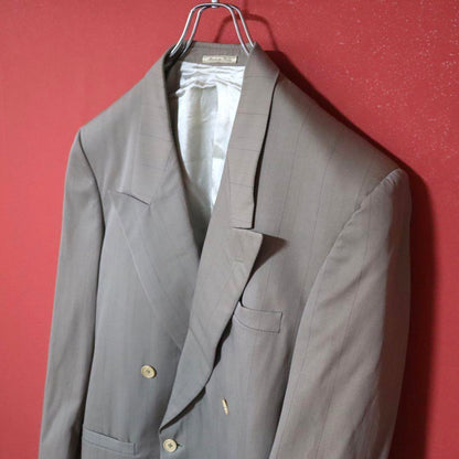 Gianni Versace 80s DB Striped Beige Jacket Size 46