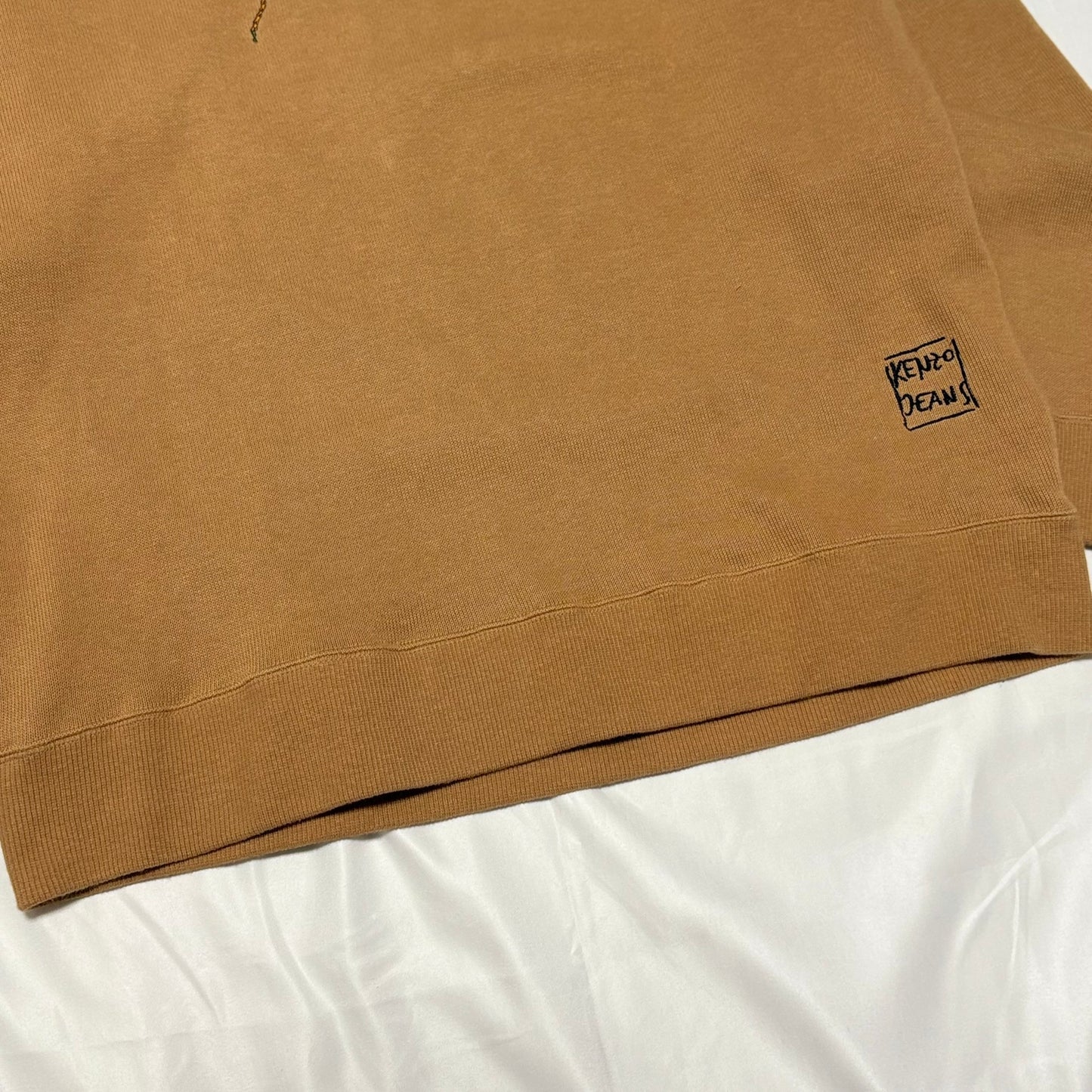 KENZO JEANS Yellow Embroidered Cotton Sweatshirt Free Size
