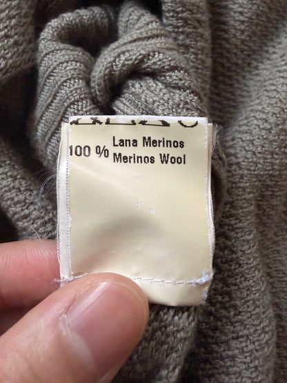 Rick Owens AW05 Merino Wool Draped Wrap Cardigan