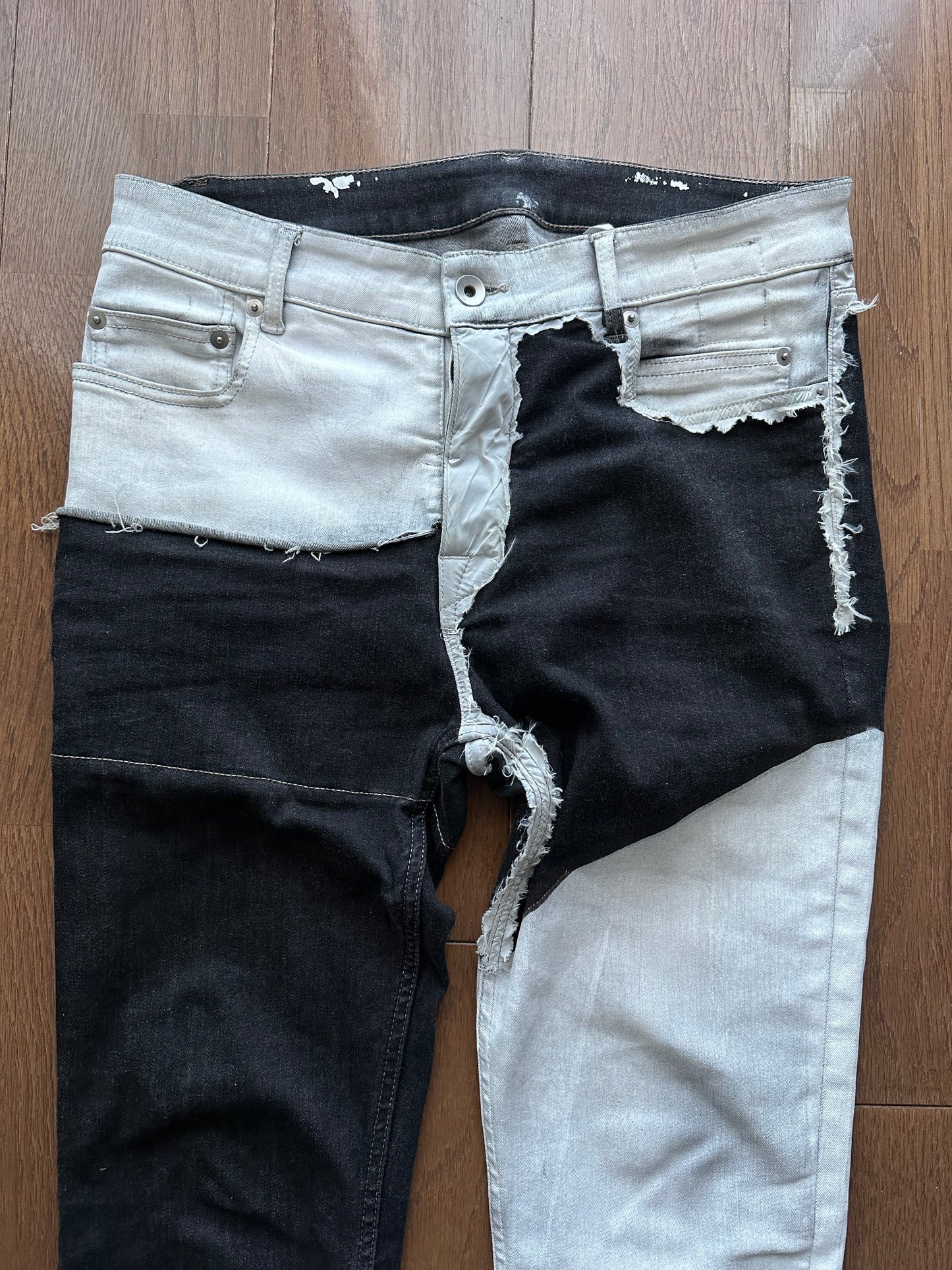 Rick Owens DRKSHDW SS20 Tyrone Cut Coated Jeans