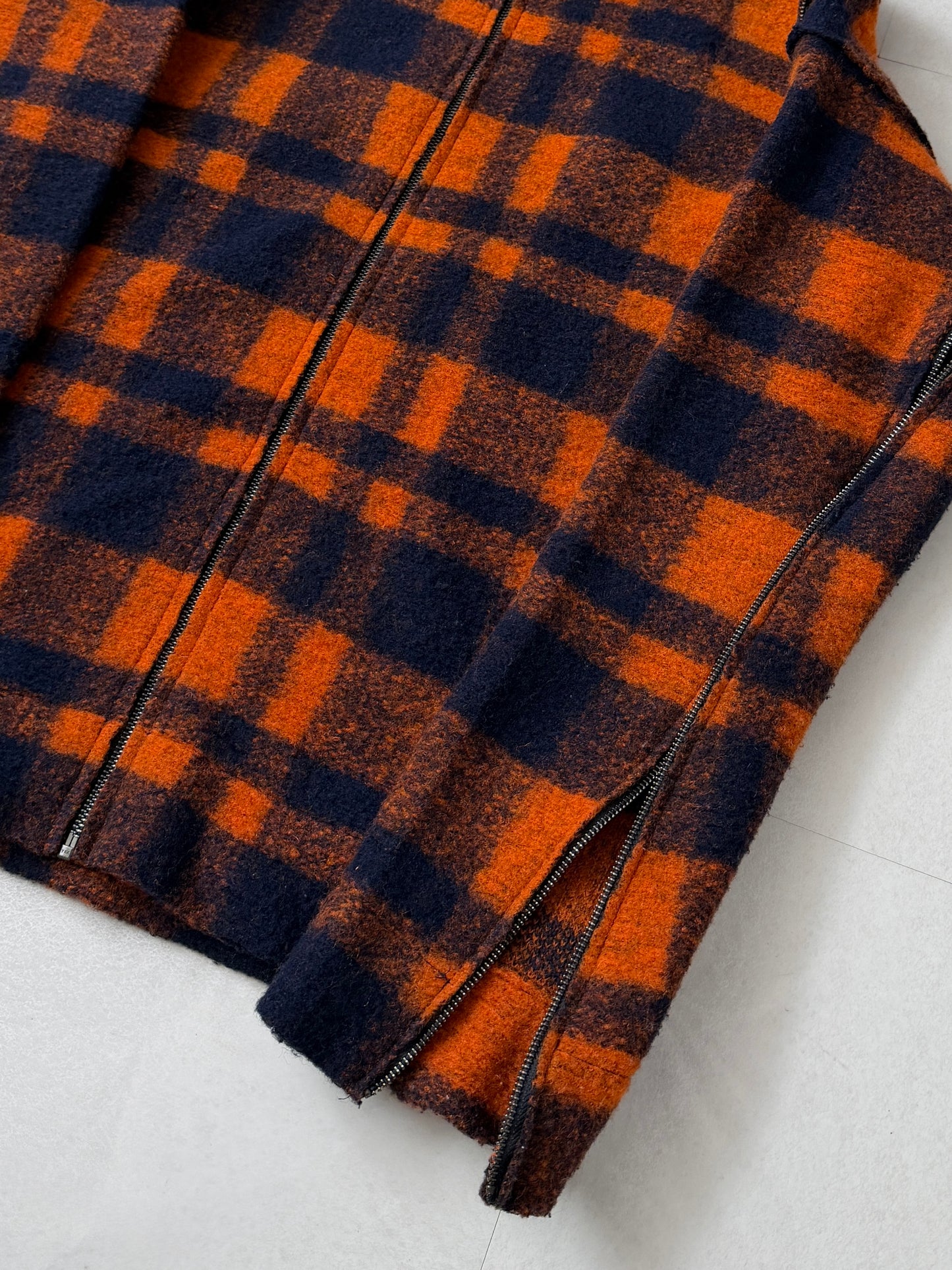 Zadig & Voltaire Multi Check Zip Wool Jacket Size XS