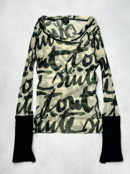 Jean Paul GAULTIER FEMME 1990s Switching Net Top Size 40