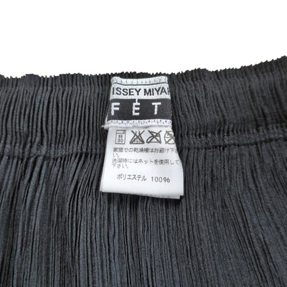 FETE ISSEY MIYAKE Pleats Long Skirt Black Polyester Size 01