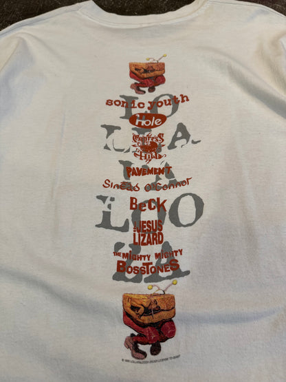 Vintage LOLLAPALOOZA '95 White Cotton T-Shirt Size XL