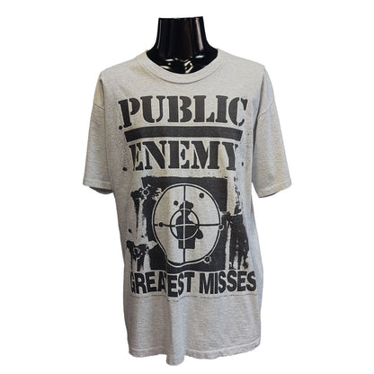 Public Enemy GREATEST MISSES 90s Vintage T-Shirt Size XL