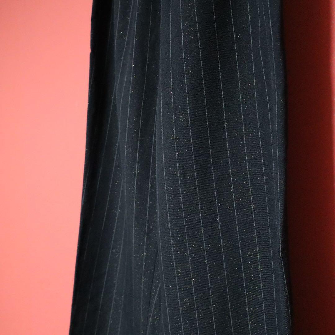 Comme des Garcons 99AW Black & Gold Lame Striped Size M