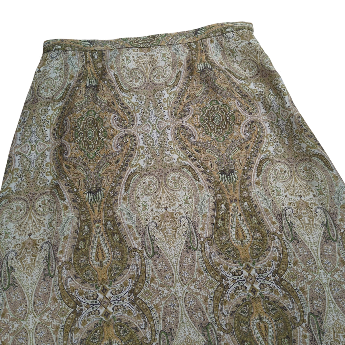 BURBERRY LONDON Paisley Linen Blend S/S Shirt Green Size 13