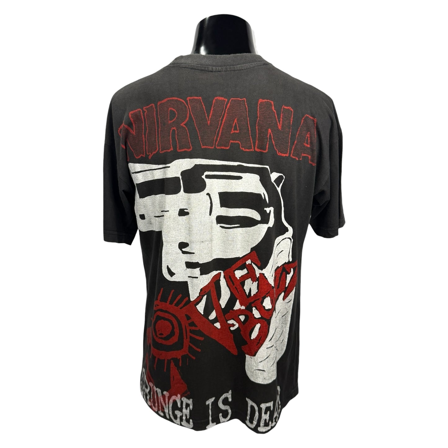 NIRVANA Vintage Kurt Cobain "Grunge is Dead" Graphic Size L