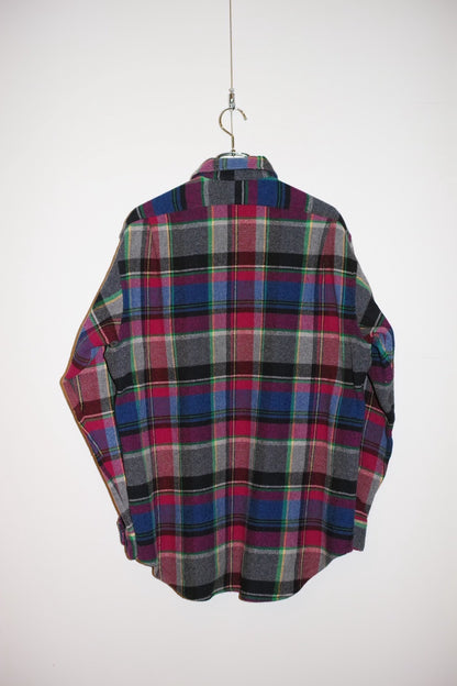 Polo Ralph Lauren 90s Wool Blend Plaid Shirt Size M