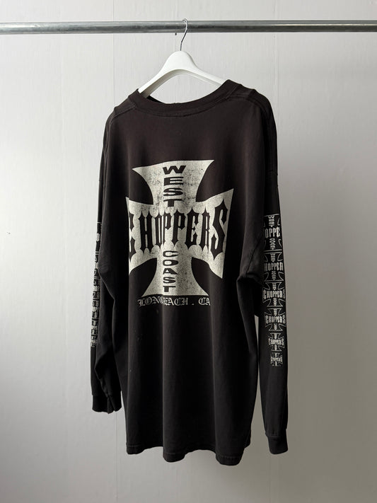 Vintage west coast choppers 90s Faded Cross Design Long Sleeve Tee