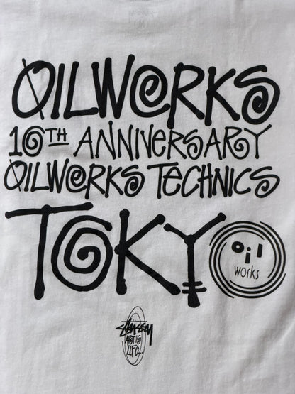 OILWORKS x Stussy 10th Anniversary T-Shirt White Size M