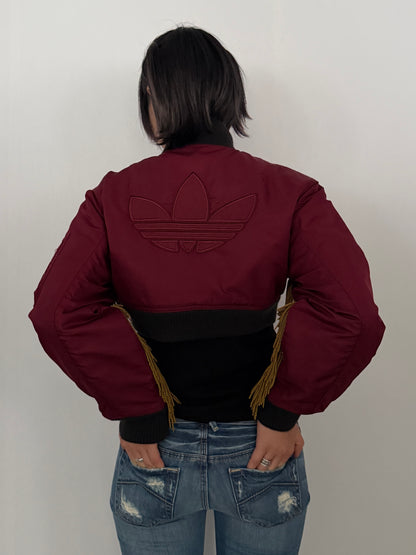 Jeremy Scott Red Short Fringe Jacket Size S