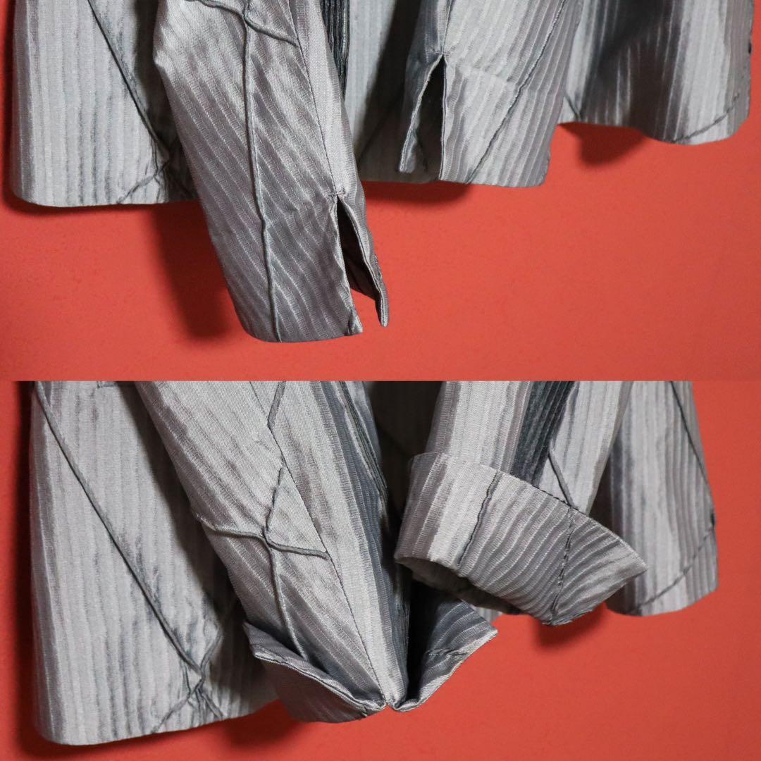 ISSEY MIYAKE 09AW A-POC Silver Quilted Blazer Size 3