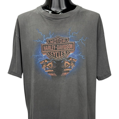 HARLEY-DAVIDSON 90s Gargoyle Lightning T-Shirt Size XL