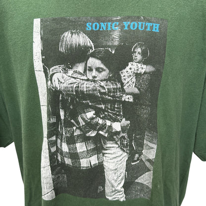 SONIC YOUTH 90s "DANCING KIDS" Green Vintage T-Shirt Size XL