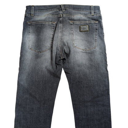 DOLCE&GABBANA Gray Washed Skinny Jeans Size 46