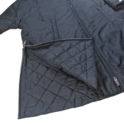 PRADA Black Quilted Zip Detail Nylon Padded Coat Size 36